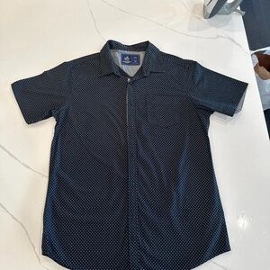 Men's Navy Blue Polka Dot Shirt